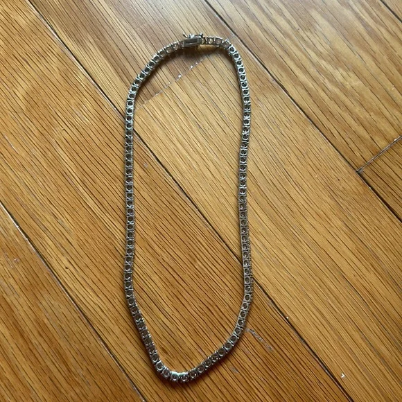 NYC Sterling Tennis Necklace for Women & Men. 3mm Round CZ Tennis Necklace - Picture 5 of 6